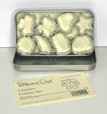 The Pampered Chef Creative Cutters Set Of 8 Multi Shapes #1095 NEW