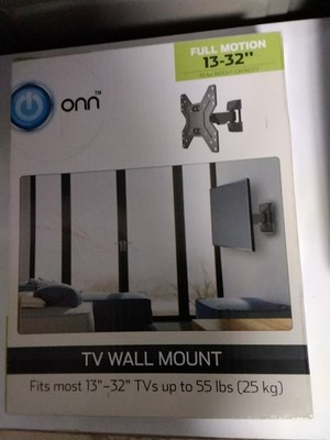 Onn Full Motion TV Wall Mount Bracket Swivel For 13 - 32  inch Holds up to 55 lb