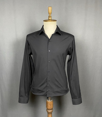 MINT! Sandro RECENT Men's Black Longsleeve  Dress Shirt Size XL