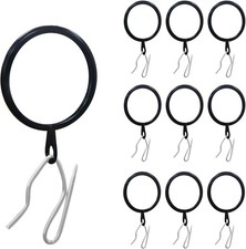10 Pieces 1.1 Inch Metal Drapery Curtain Rings Curtain Hanging Rings and 10