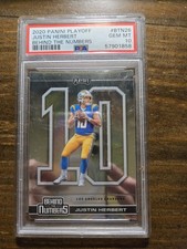 2020 Panini Playoff - Behind the Numbers Justin Herbert #BTN-26 (RC) PSA10 