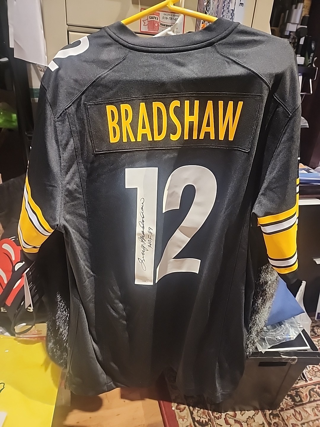 TERRY BRADSHAW Autographed Signed Pittsburgh Steelers Steelers Jersey HOF 89 COA JSA 