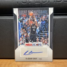 2024-25 NBA Hoops RaiQuan Gray Great Significance Auto Autograph Spurs