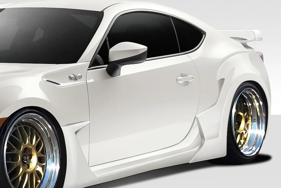 For Scion FR-S 13-16 Duraflex W-1 Style Fiberglass Rear Fender Flares Unpainted Foto 3 de 4