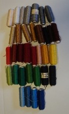 Dee Lite Punch Thread Lot of 34 Spools Used Assorted Colors