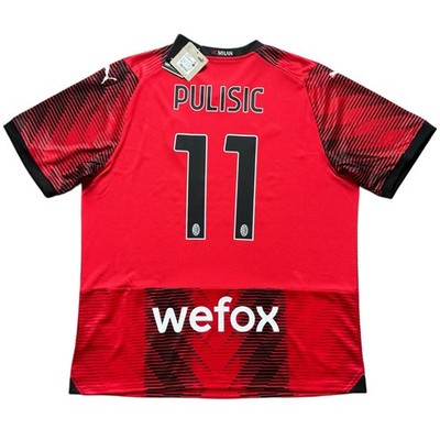 2023/24 AC Milan Home Jersey #11 Pulisic XL Puma ROSSONERI Soccer