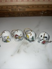 LOT of 4 VTG 1958 1965 Peanuts Christmas Ornaments Snoopy Friends Charlie Brown
