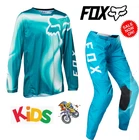 Fox Toxsyk Youth Dirt Bike pants & jersey set NEW! Kids BMX MX Motocross Blue