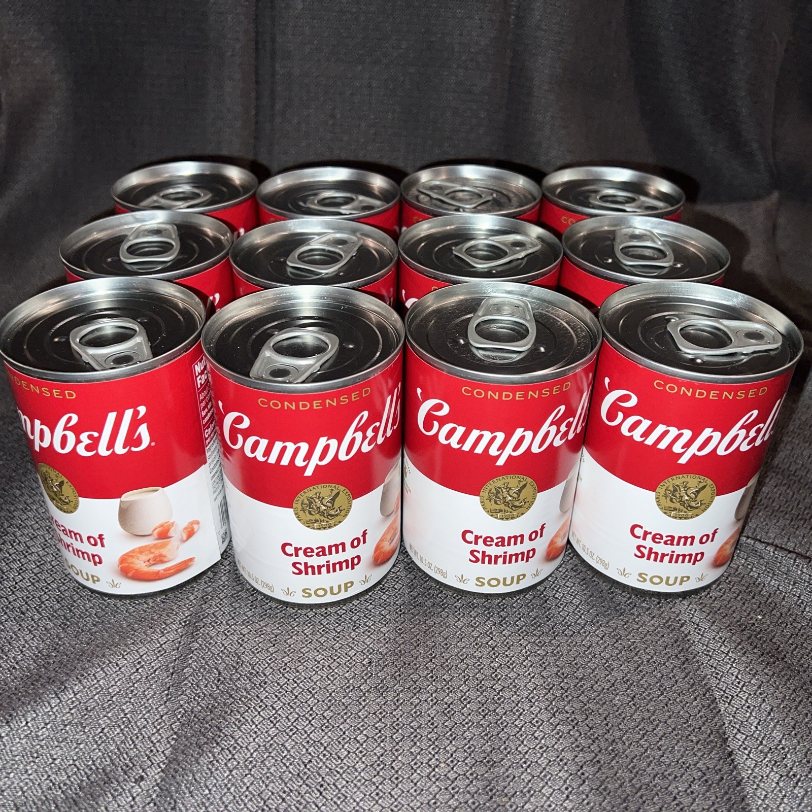 Campbell's Condensed Cream of Shrimp Soup Lot Of 12 Cans 10.5 oz Exp Dec 2026
