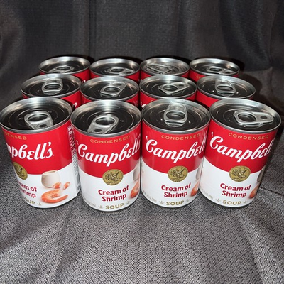 #ad Campbell#x27;s Condensed Cream of Shrimp Soup Lot Of 12 Cans 10.5 oz Exp Dec 2026 $169.99
