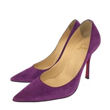 Christian Louboutin Pumps Heel Suede Purple EU35/US5 117643c