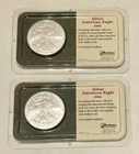 (2) Uncirculated American Silver Eagle $1 Coin Sealed Littleton Coin Co Showpak