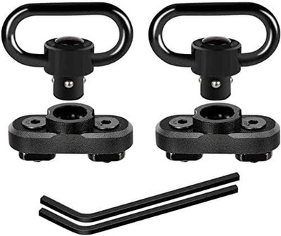 2PCS M-Lok QD Sling Swivel Mount Quick Detach Sling Attachment with Push Button
