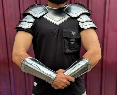 Medieval Armor Knight Set Steel Shoulder Armor Leg Armor Arm Set Guards Cosplay
