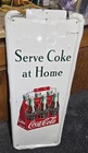 VINTAGE 1947 COCA COLA SERVE COKE at HOME METAL SIGN