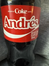 Share a Coke with   Andrés   2025 Personalized Gift Coca~Cola Bottle 20oz Andres