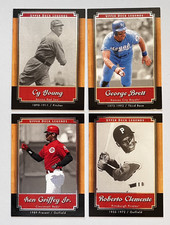 2001 Upper Deck Legends Near Mint 4-Card Lot Clemente Griffey Cy Young Brett