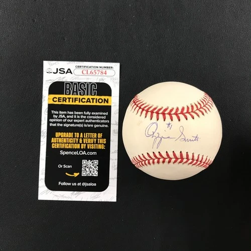 Ozzie Smith SIGNED Rawlings Baseball JSA Ball "1" inscription Cardinals auto