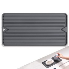 Dish Drying Mat, Mini Silicone Drying Mat for Kitchen Counter, Heat Resistant...