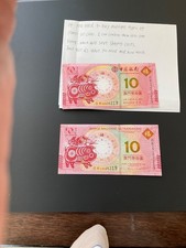 China Macau The Lunar Year Of Pig 2019 Bank Note (2 Pieces)