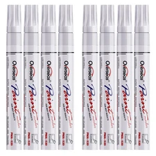 Paint Pens Paint Markers - White Permanent Markers 8 Pack, Oil Based Waterpro...