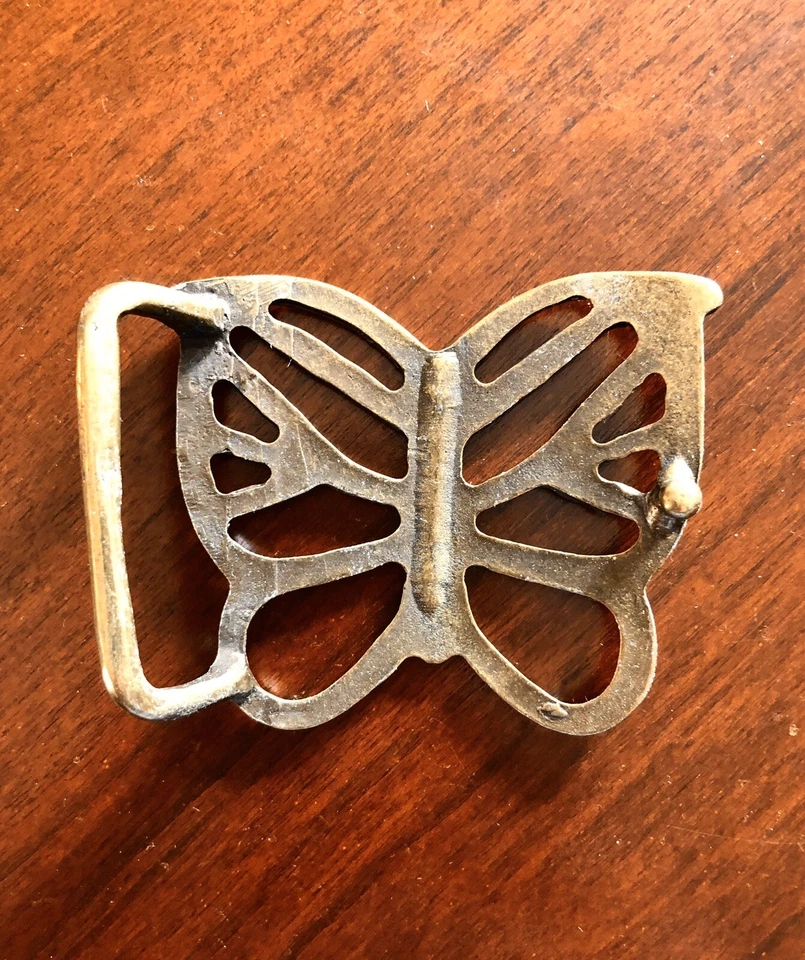 Простой бабочка вырез винтажный бабочки стильный металлический женский ремень пряжка - Изображение 2 из 2