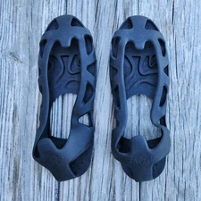 TAPfit Womens Large Slip-on Dance Workout Fitness Black Rubber Taps Shoe Covers