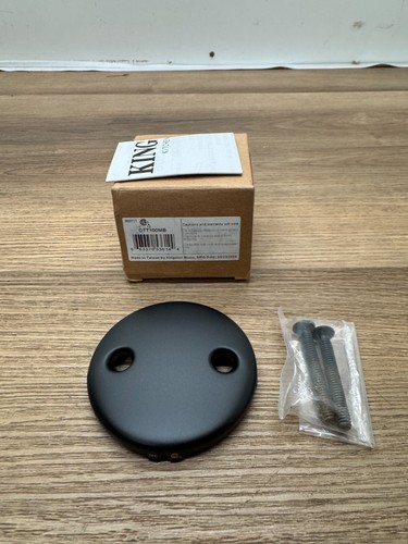 Kit de drenaje de bañera Kingston de latón DTT100MB - con desbordamiento, negro mate - Imagen 1 de 4