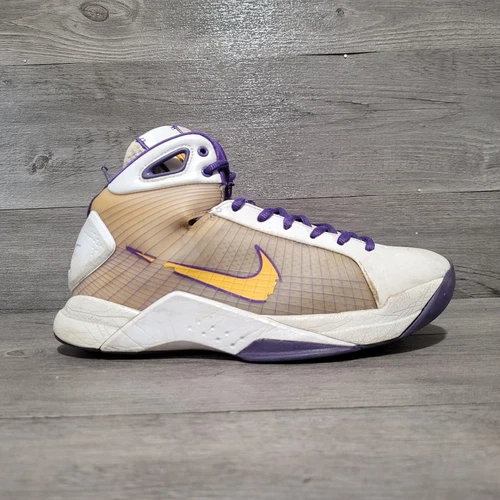 2008 Nike Kobe Hyperdunk Supreme Lakers Home Mens Size 8.5 White 333373-172