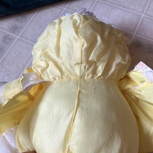 Fisher Price 1986 Puffalump Yellow Dress Puppy Dog Lace Dress Plush Toy - Picture 5 of 7