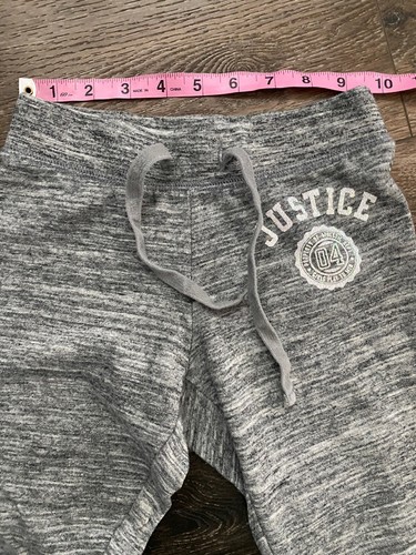 Justice Gray Pink Logo Girls’ Joggers Size XS - Picture 3 of 5