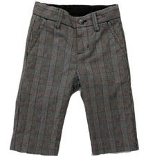 Janie and Jack Baby Boys 6-12 Months Gray Plaid Lined Dressy Pants