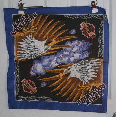 Harley Davidson Bandana Scarf Blue Eagle ''Righteous Rider''