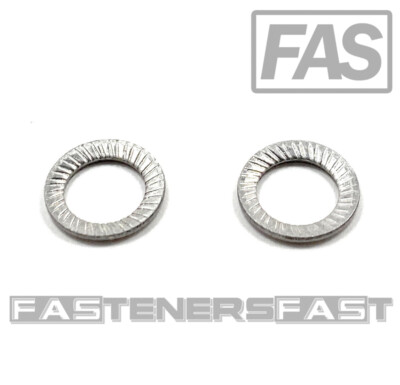 (100) M6 Stainless Steel Type S Safety Lock Washer - Schnorr style washer A2