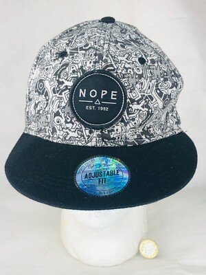 Cap Mütze Snapback weiß schwarz NOPE EST N TWO Premium Styles