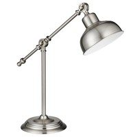 Searchlight 2017ss Macbeth Adjustable 1 Light Table Lamp Satin Silver Searchlight 2017ss Macbeth Adjustable 1 Light Table Lamp Satin Silver