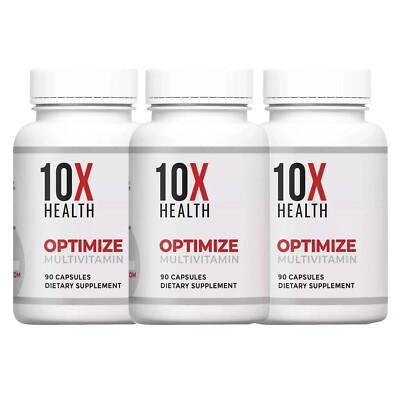 3Pack 10X Health Optimized Methylated Multivitamin 90 Capsules Free Exp2026