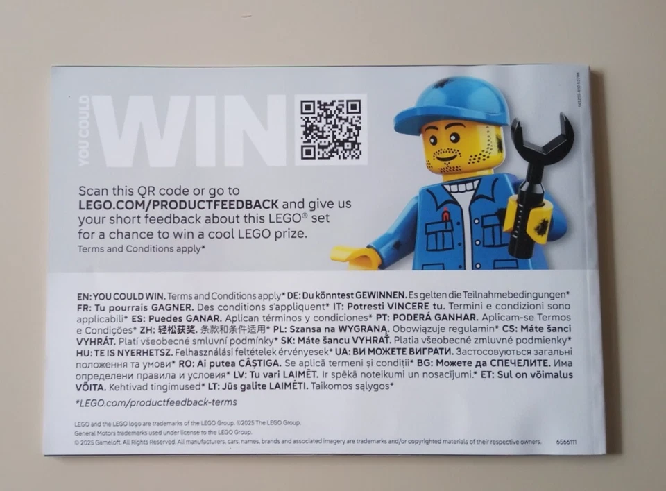 MANUALE LEGO TECHNIC 42205 Chevrolet Corvette Stingray AUTO - Immagine 2 di 2