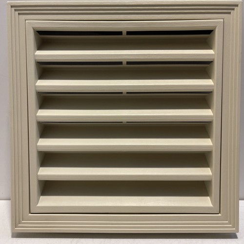 Dark Almond Gable Vent Square 12”x12” J-Block Vinyl Siding Accessories #012 - Picture 2 of 12