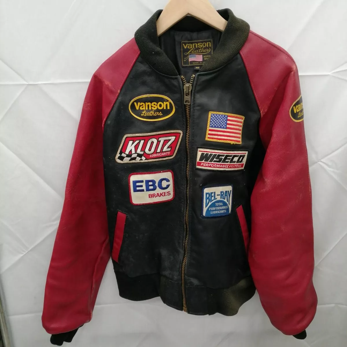 Used vanson leather jacket sales