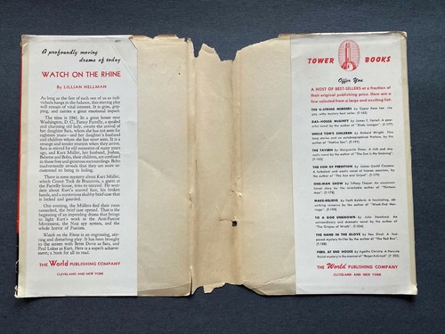 Watch On The Rhine, by Lillian Hellman - 1943 - Photoplay - 1st Prtg HC Book DJ - Bild 2 von 12
