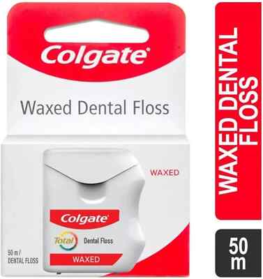 Colgate Total Waxed Dental Floss / Tape 6x50M (Pack of 6, 50M each)