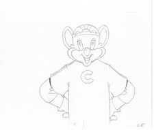 Chuck E Cheese Pizza Commercial Production Animation Cel Drawing 2005 C-003