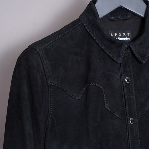 THE KOOPLES Suede Leather Shirt Jacket EXTRA SMALL Mens Western Cowboy Rare XS - Picture 5 of 23