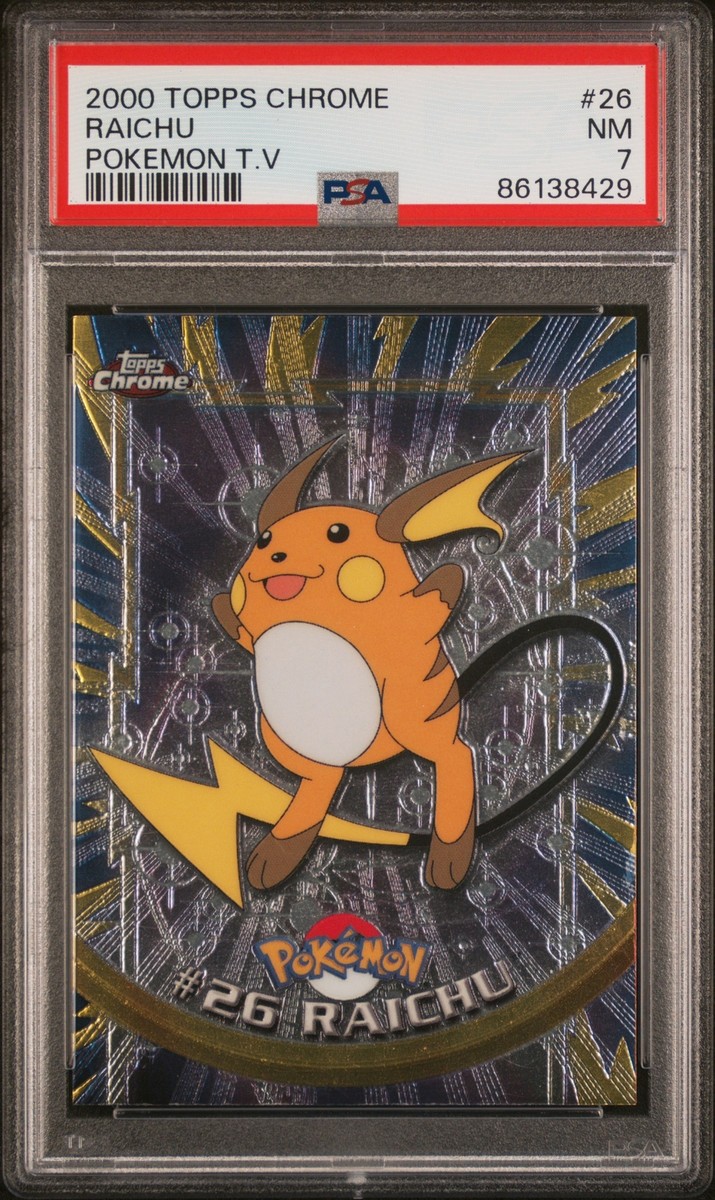 PSA 7 Raichu #26 2000 Topps Chrome Pokemon T.V. 86138429 | eBay