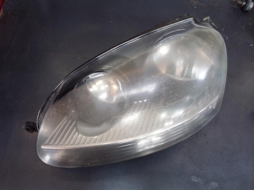 VOLKSWAGEN GOLF LEFT HEADLAMP GEN 5, HALOGEN, BLACK/CHROME INSERT TYPE, 06/04-02