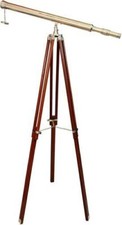 62" Floor Standing Admirals Polished Brass Telescope Color Gold Marine Telescope