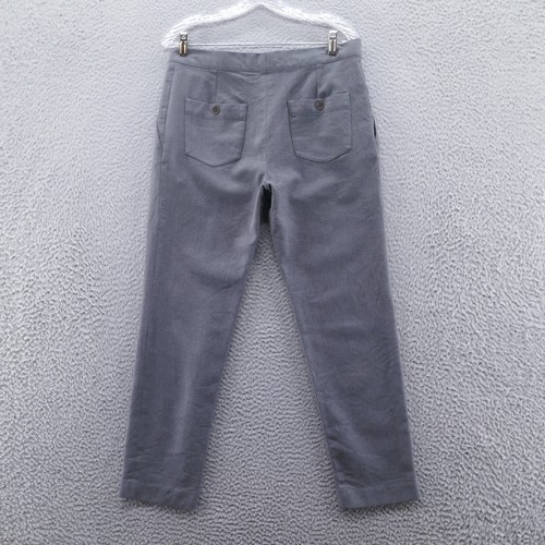 Lacoste Mens Wool Blend Pleated Pants 31x27* Gray Mid Rise Slim Leg Drawstring - Picture 3 of 15
