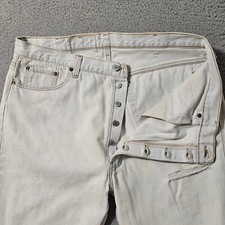 VTG Levis 501 0134 Mens 40x30 Button Fly Made In Usa Light Wash Measure 38x30