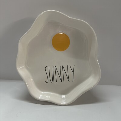 New Rae Dunn SUNNY ￼Plate Bowl Breakfast Serving Dish Eggs Fast Shipping Nice !!